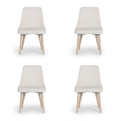 4x Design Upholstered Seat Chairs Chair Set Lounge Armchair Club Set