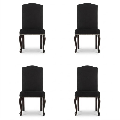 4x Design Upholstered Chair Set Chairs Textile Seat Complete Set