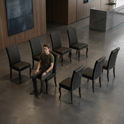 8x Chesterfield chairs upholstered armchair chair design seating club set new