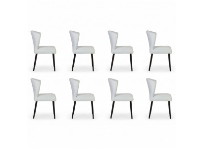 8x Design Armchair Lounge Club Upholstered Chair Set Living Room Recliner New