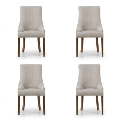 4x designer upholstered chair set suite chairs complete backrest seat lounge