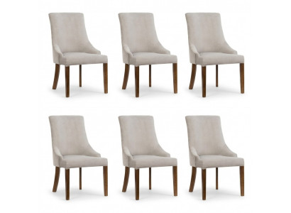 6x Designer Upholstered Chair Set Complete Chairs Reclining Seat Lounge Club New