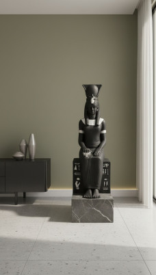 Egyptian Pharaoh Statue Sculpture Figures Sculptures Decoration Deco Figure 123cm