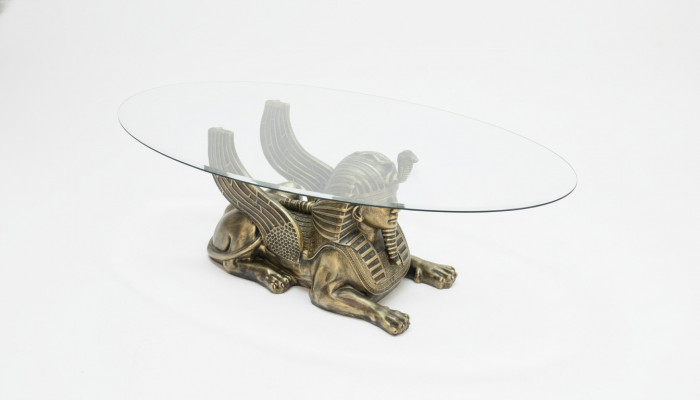 Coffee table table glass tables tables Pharaoh Sphinx side glass Egypt 120x60cm