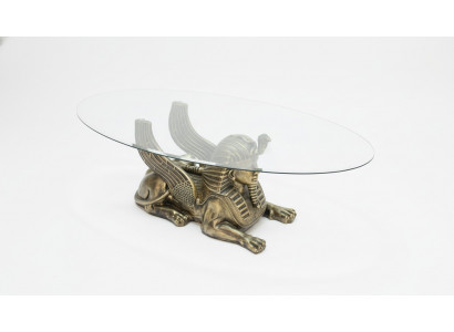 Coffee table table glass tables tables Pharaoh Sphinx side glass Egypt 120x60cm