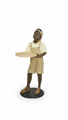Stand, Tray, Cards, Drinks, Figure, Figures, Statue, Boy, Gastronomy, Sculpture