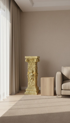 Design column cupids sculptures figures decoration stand flower pedestal