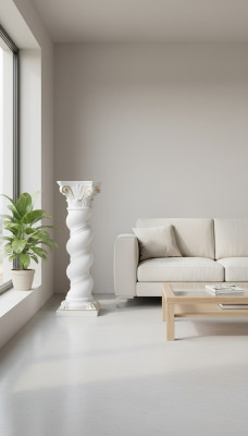 Column Medusa Meander Style Decorative Column Column Statue Stand Baroque 100cm New 1017