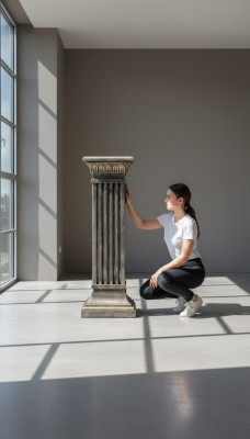 Medusa Column Roman Columns Marble Sculpture Figure Decoration Stand 1050