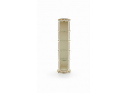 Showcase glass bar corner shelf amphora bevel base column cabinet display shelves 1860