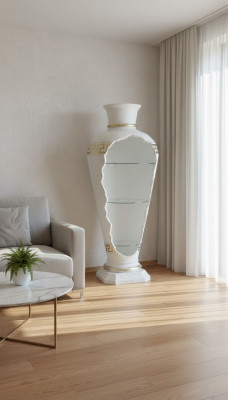 Showcase cabinet corner shelf glass amphora vase floor vase cabinet showcase cabinet lamp