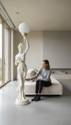 XXL Design Floor Lamp Standing Light 153cm Lamp Sculpture Figure Figures Statue