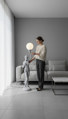 XXL Design Floor Lamp Standing Light Sculpture Figure Figures Statue 153cm