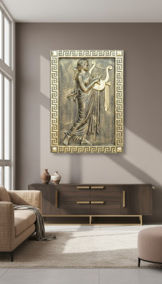 Music Wall Relief Antique Style Relief Wall Painting Antique Handcrafted God Image New