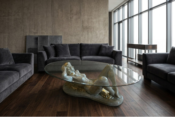 Erotic Glass Table Sculpture Figure Coffee Table Table Sofa Order Tables Statue