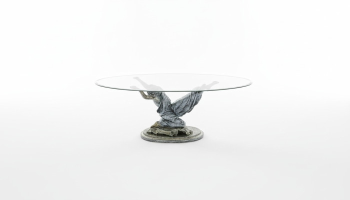 Design Medusa Coffee Table Glass Table Table Side Tables Couch Classic 42cm