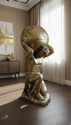 Antique Style Classical Globe Atlas Minibar Bar Wine Rack Statue Sculpture Decoration