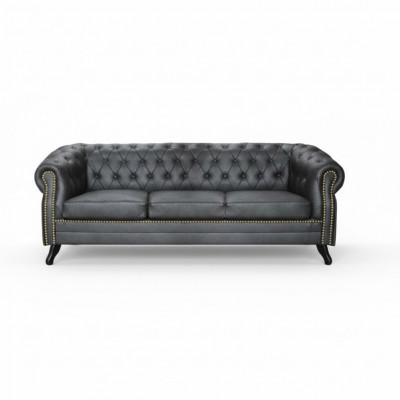 Chesterfield Sofa Set Sofa 3+1+1 Couch Upholstery Set Sofas Couches Leather Fabric