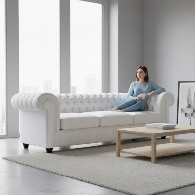 Chesterfield 3+1 leather sofa bed sofa bed function leather couch sofa set sofa