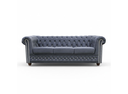 Chesterfield Leather Sofa Couch Upholstered Suite 3+1 Bed Function Sleeper Sofa
