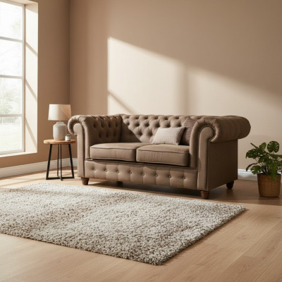 Chesterfield Office Sofa Couch Textile Design Seat Cushion Cambridge Sofas
