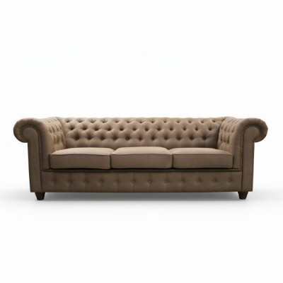 Chesterfield design luxury upholstered seating couch XXL big 3-seat sofa couches