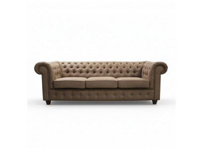 Chesterfield design luxury upholstered seating couch XXL big 3-seat sofa couches