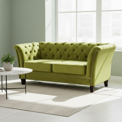 Chesterfield design sofa couch upholstery office practice office sofas textile fabric
