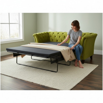 Chesterfield Sofa Bed 2-Seater Sofa Bed Function Couch Upholstered Sofas