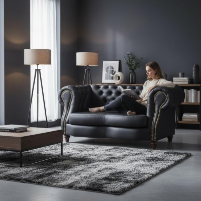 Chesterfield Lincoln 2-seater couch upholstered sofas club design leather sofa