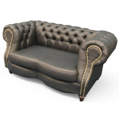 Chesterfield Lincoln 2-seater couch upholstered sofas club design leather sofa