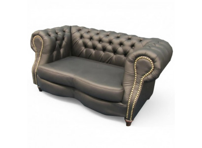 Chesterfield Lincoln 2-seater couch upholstered sofas club design leather sofa