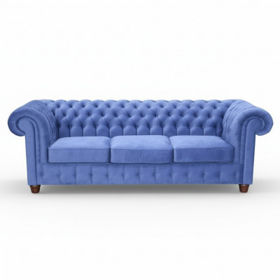Design Classic Chesterfield Big XXL 3-Seater Couch Leather Textile Sofas Couches