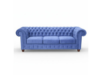 Design Classic Chesterfield Big XXL 3-Seater Couch Leather Textile Sofas Couches