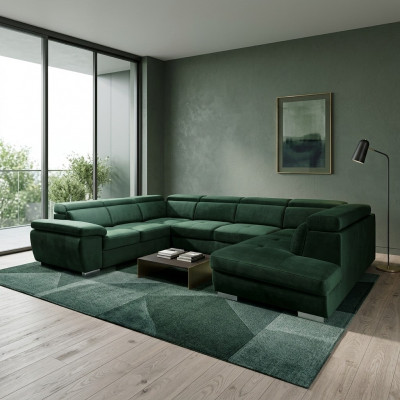 Multifunctional Big Living Landscape U-Shape Corner Sofa Sofa Fabric Couch Upholstery