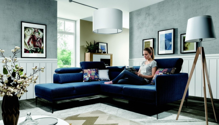 XXL Upholstered Sofa Corner Seat Upholstered Sleep Set Living Landscape Couches Sofas