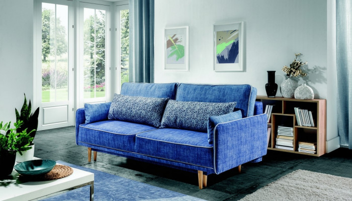 Mega comfortable modern 3-seater sleeper sofa in classic European style