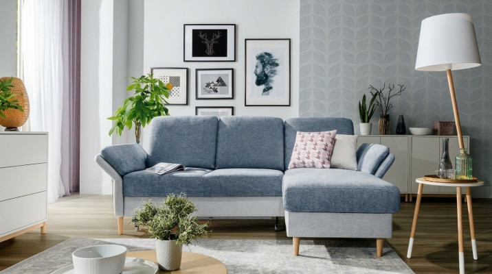 Stylish and elegant corner sofa in a modern style available at an affordable price.