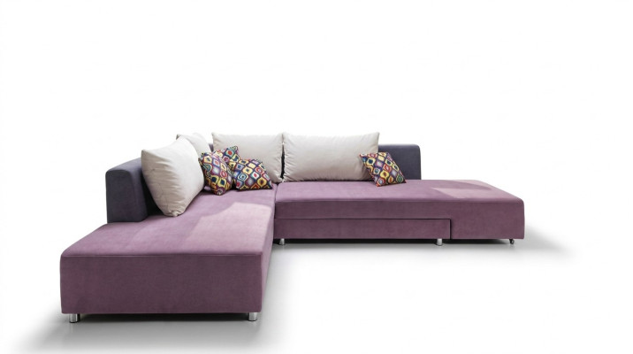 Luxurious large corner sofa is made from high-quality material by European furniture manufacturers.