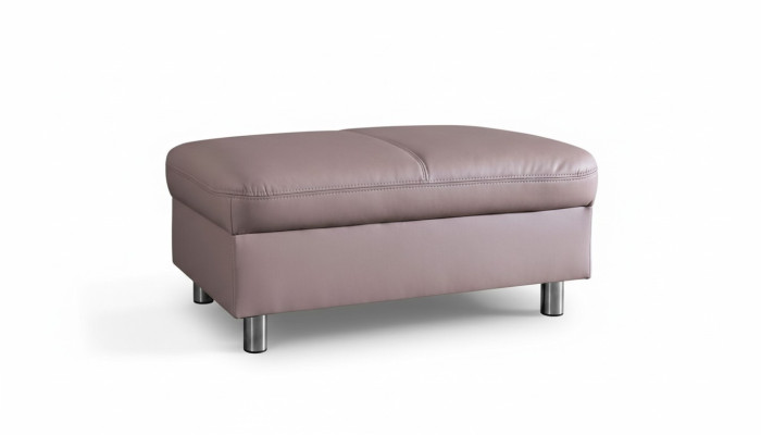 XXL Club Lounge Pouf Leather Ottoman Designer Textile Footstool Design