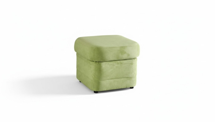 XXL Club Ottoman Pouf Leather Ottoman Designer Textile Footstool Club Lounge