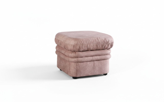 Lounge Ottoman XXL Club Footstool Ottoman Pufa Fabric Textile Design