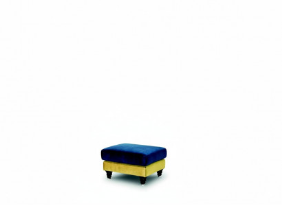 Footstool Lounge Stool XXL Club Ottoman Pouf Leather Fabric Ottoman Designer New