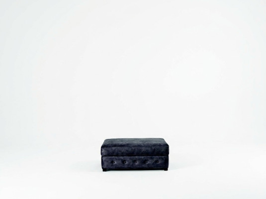 XXL Club Pouf Footstool Club Lounge Stool Leather Ottoman Designer Textile