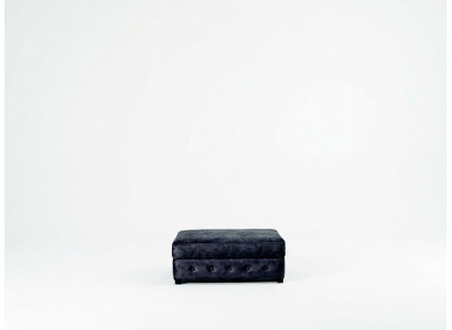 XXL Club Pouf Footstool Club Lounge Stool Leather Ottoman Designer Textile