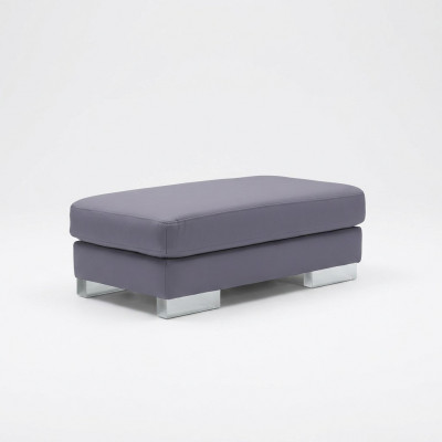 XXL Club Footstool Club Lounge Pouf Leather Ottoman Designer Textile