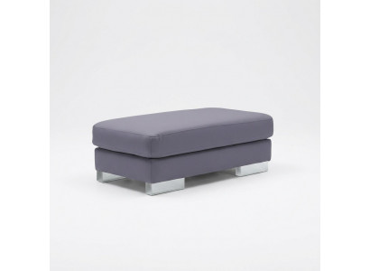 XXL Club Footstool Club Lounge Pouf Leather Ottoman Designer Textile