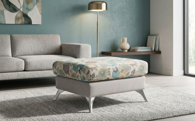 XXL Club Footstool Lounge Stool Ottoman Pouffe Leather Textile Ottoman