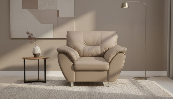 Design Relax Club Armchair Lounge Sofa Chair TV Upholstered Couch Fabric 1-Seater