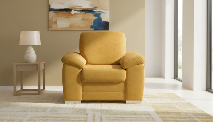 Design Relax Club Armchair Lounge Sofa 1 Seater Chair TV Upholstered Couch Fabric
